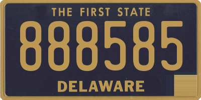 DE license plate 888585