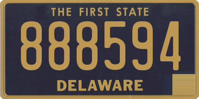 DE license plate 888594