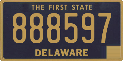 DE license plate 888597