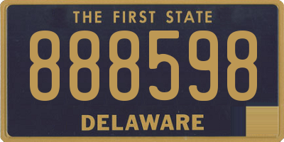 DE license plate 888598