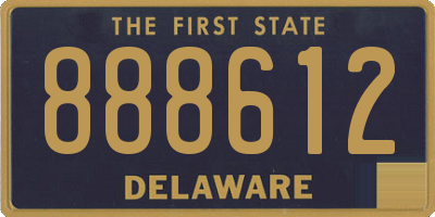 DE license plate 888612