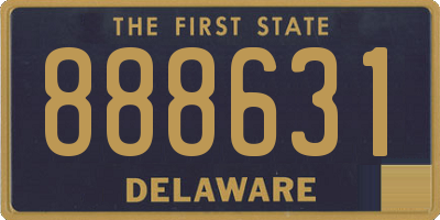 DE license plate 888631