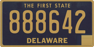DE license plate 888642