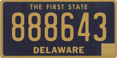 DE license plate 888643