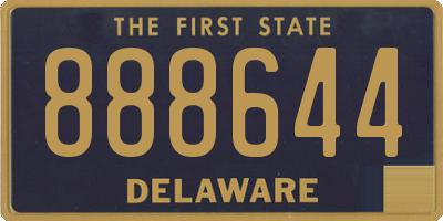 DE license plate 888644