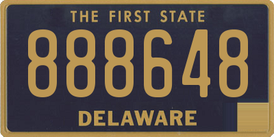 DE license plate 888648