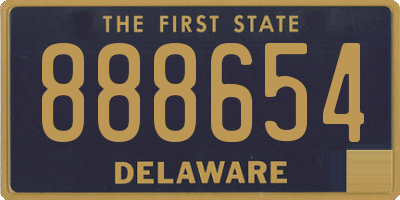 DE license plate 888654