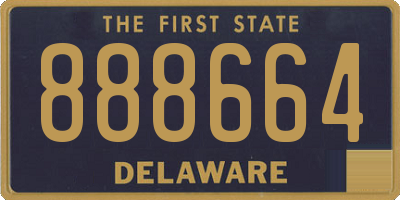DE license plate 888664