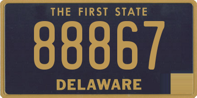 DE license plate 88867