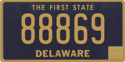 DE license plate 88869