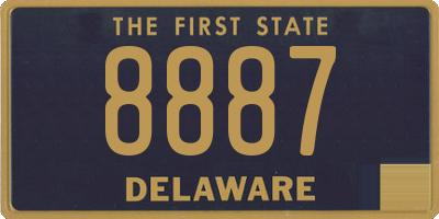 DE license plate 8887