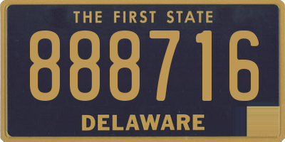 DE license plate 888716
