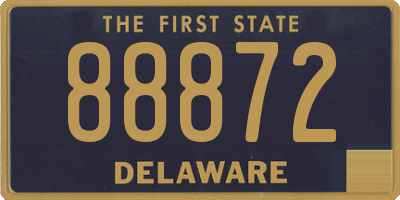 DE license plate 88872