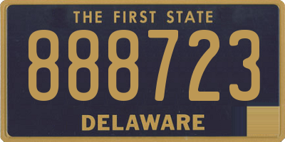 DE license plate 888723