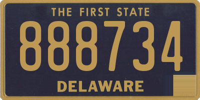 DE license plate 888734
