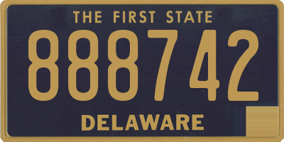DE license plate 888742