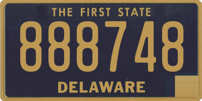 DE license plate 888748