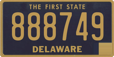 DE license plate 888749