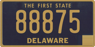 DE license plate 88875