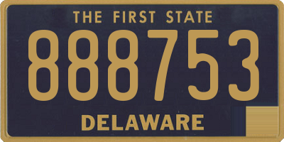 DE license plate 888753