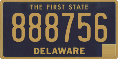 DE license plate 888756