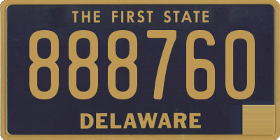 DE license plate 888760