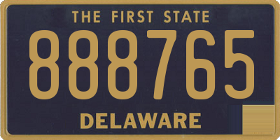 DE license plate 888765