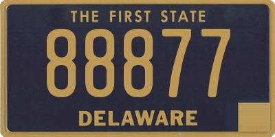 DE license plate 88877