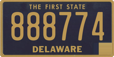 DE license plate 888774