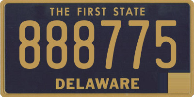 DE license plate 888775