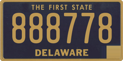 DE license plate 888778