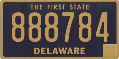 DE license plate 888784