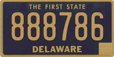 DE license plate 888786