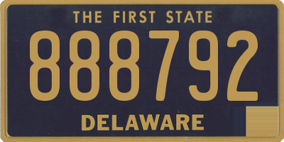 DE license plate 888792