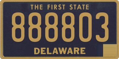 DE license plate 888803