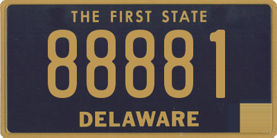 DE license plate 88881