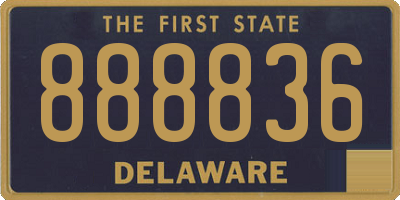 DE license plate 888836