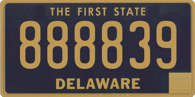 DE license plate 888839
