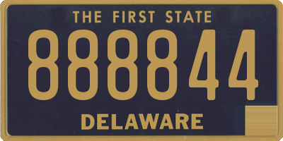 DE license plate 888844