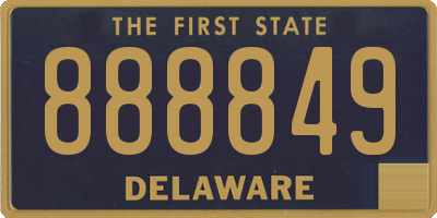 DE license plate 888849