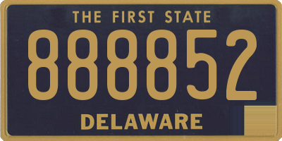 DE license plate 888852