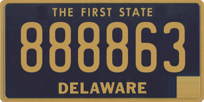 DE license plate 888863