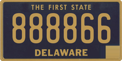 DE license plate 888866