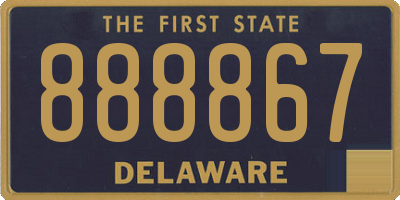DE license plate 888867