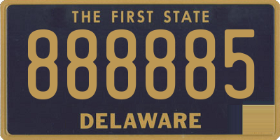 DE license plate 888885