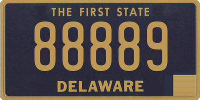 DE license plate 88889