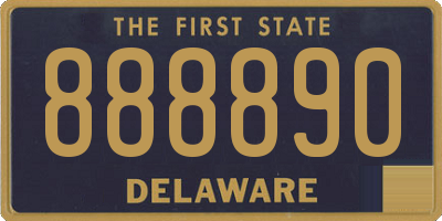 DE license plate 888890