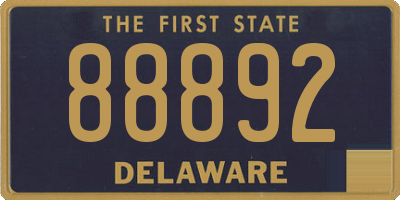 DE license plate 88892