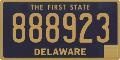 DE license plate 888923
