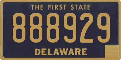 DE license plate 888929